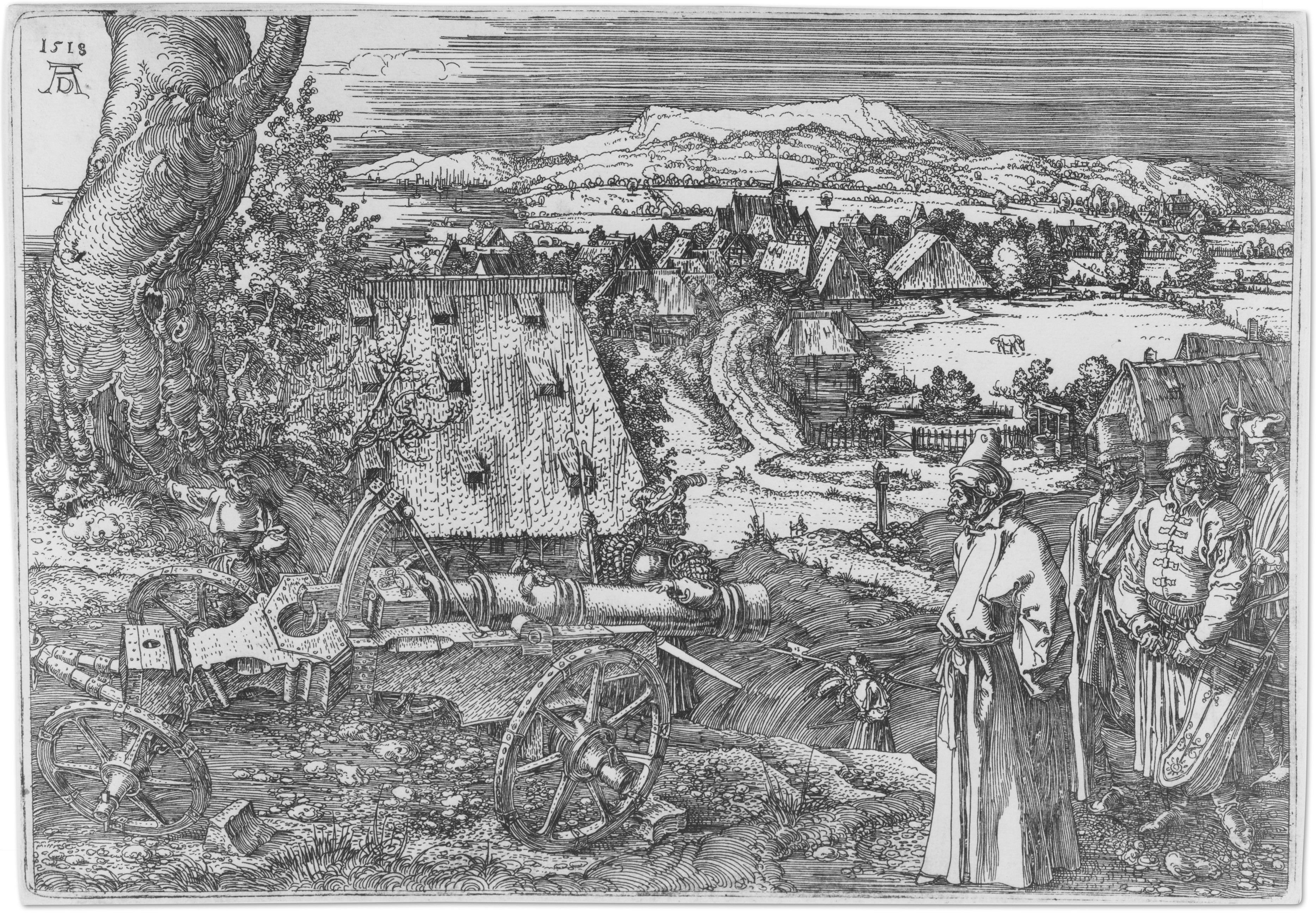 Albrecht Dürer: Landschaft mit Kanone (1518)